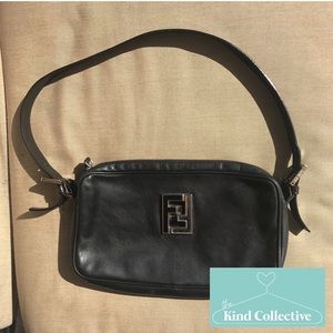 Vintage Fendi Zucca Leather Baguette Bag